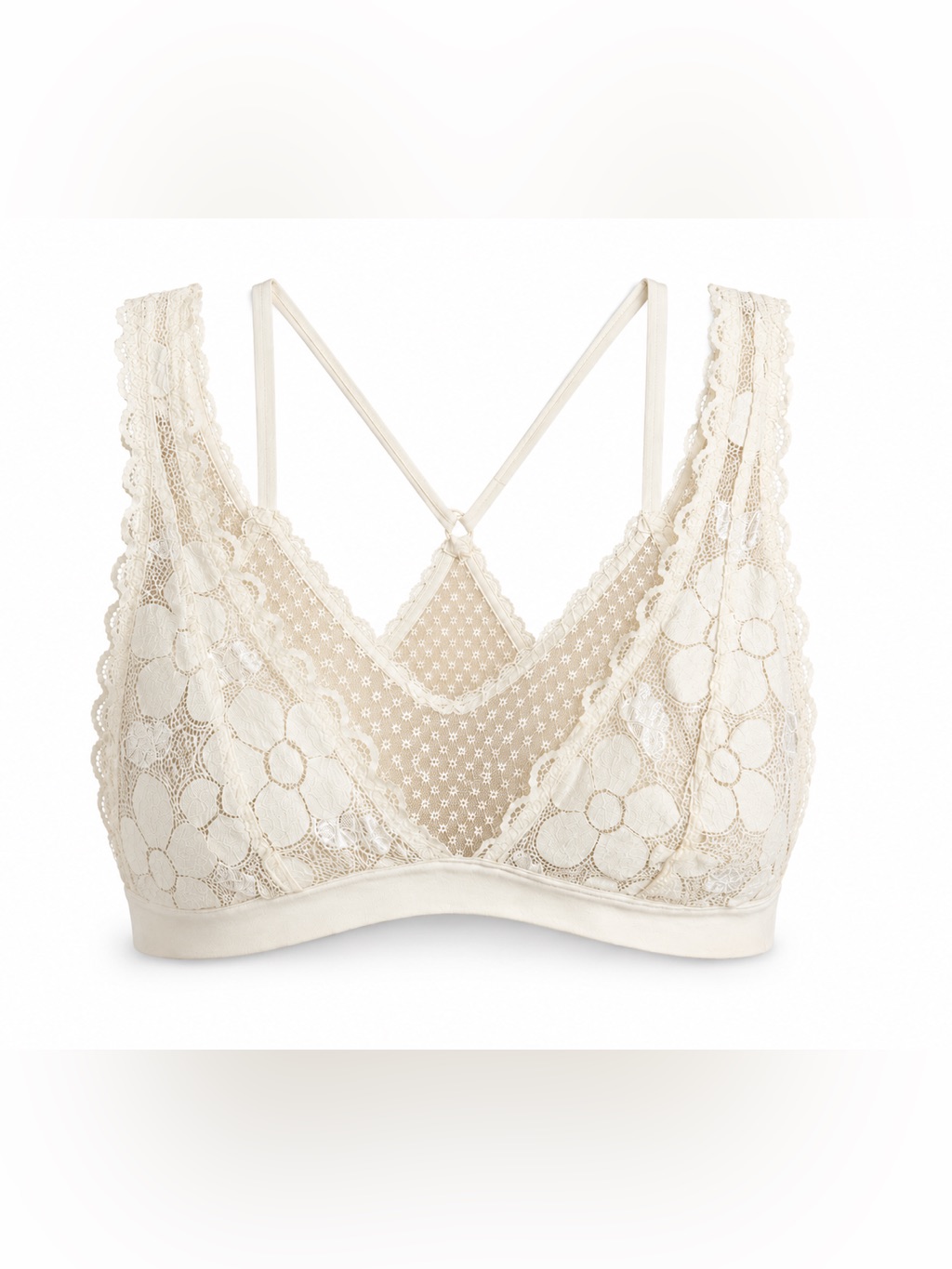 Aerie Lace Bralette In Ivory/Cream